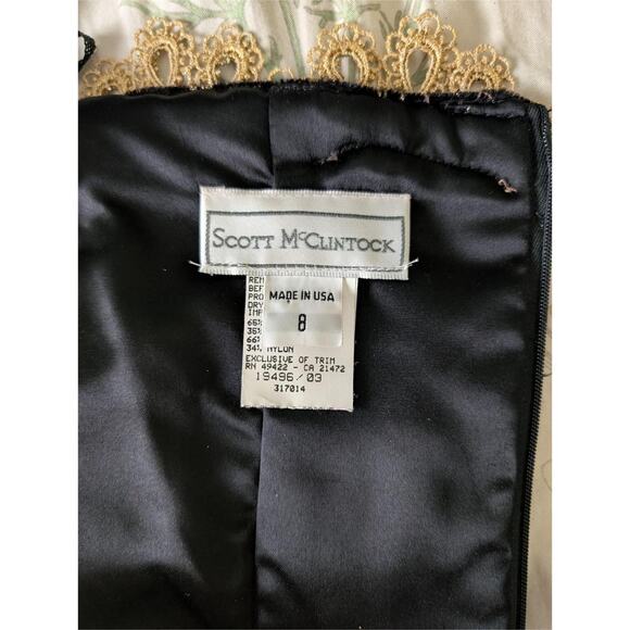 Vintage 1990s Black and Gold Scott McClintock Evening Dress - Picture 6 of 8